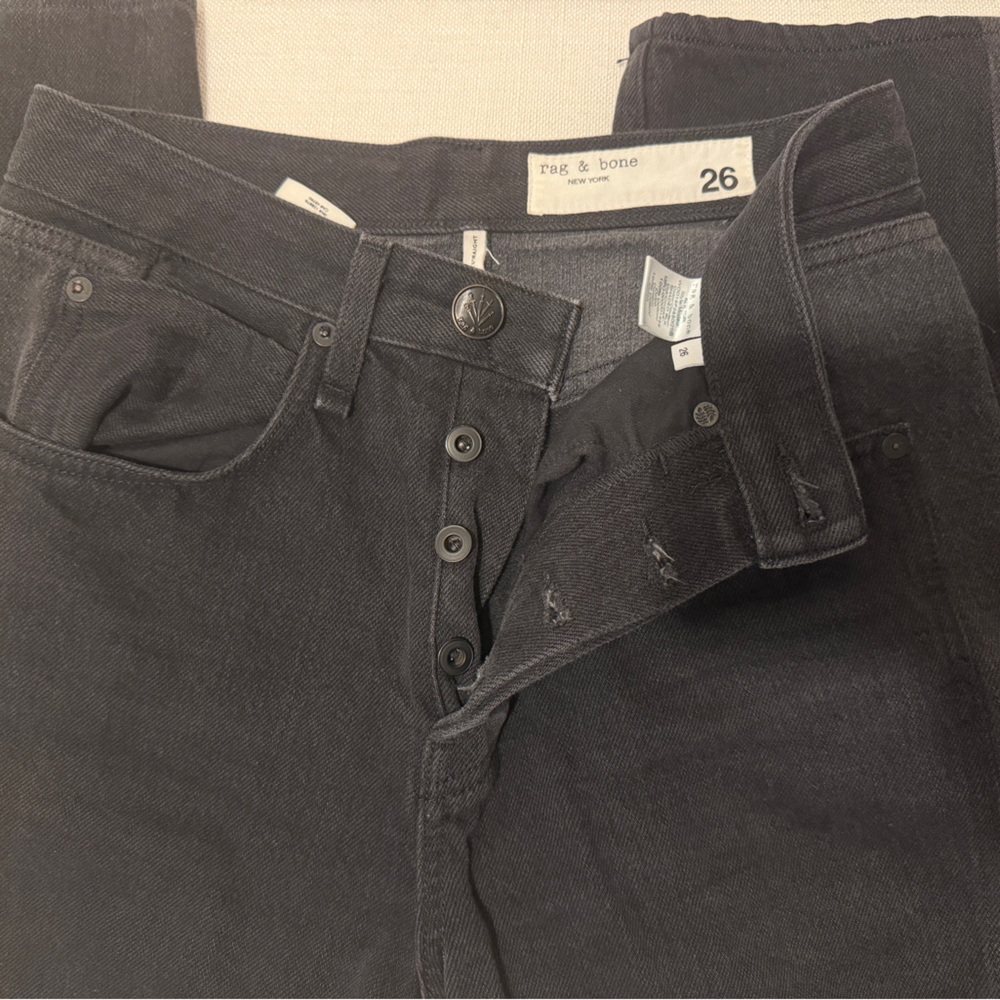 rag & bone Women's Gray Straight Leg Jeans